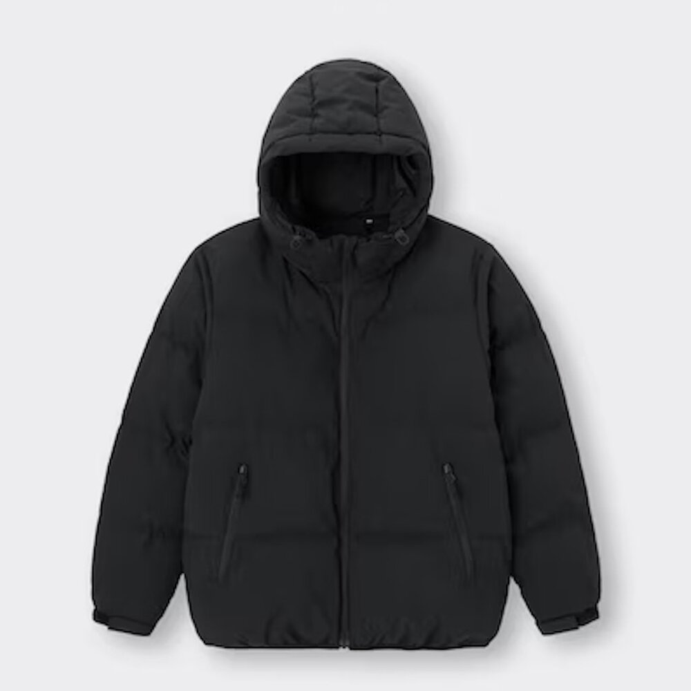 GU Winter Black Puffer Jacket Coat